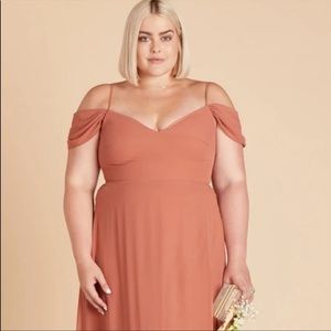 Terracotta birdy grey dress